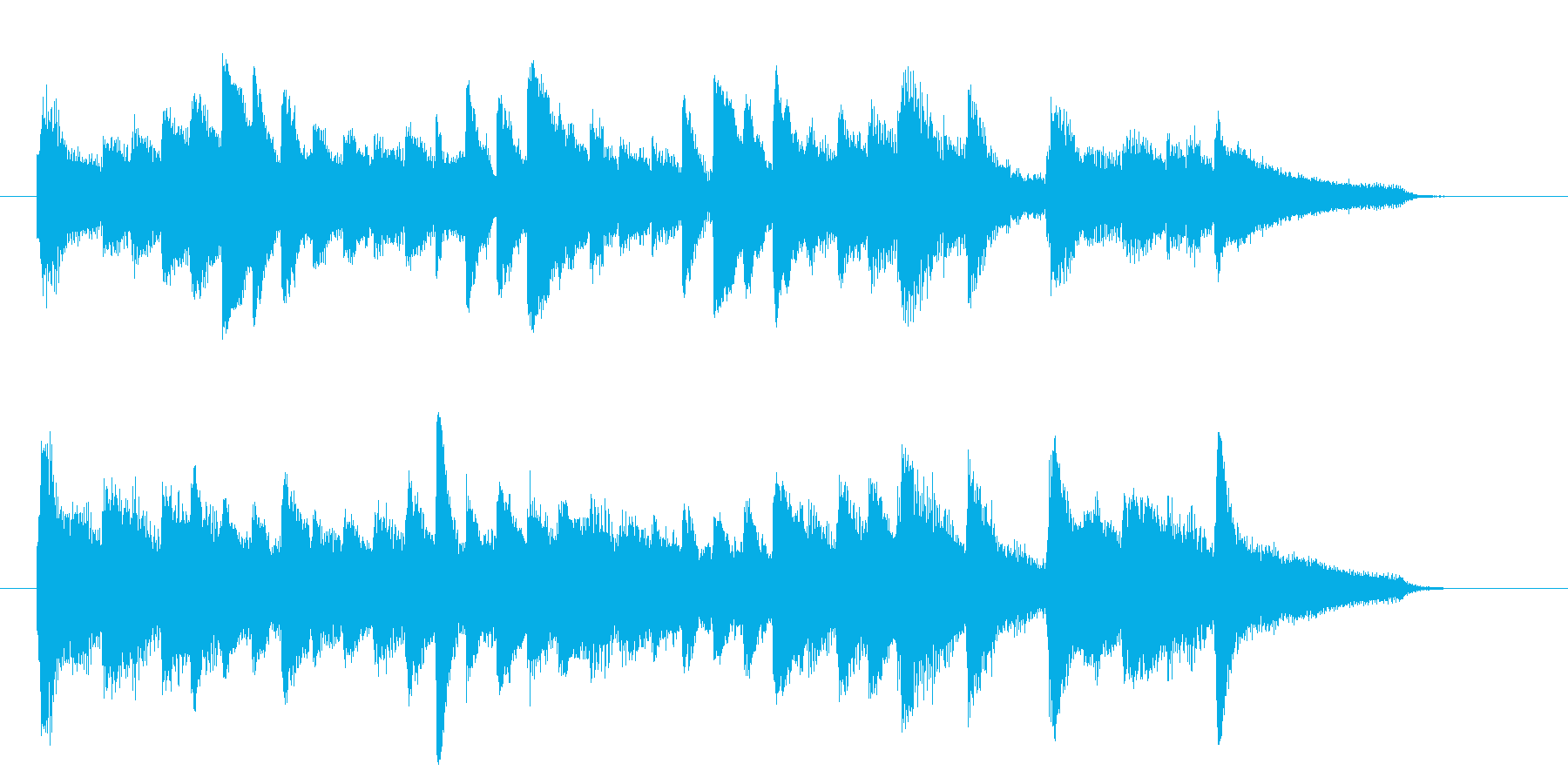 ピアノ主体のゆったりとしたジングル曲ですの再生済みの波形