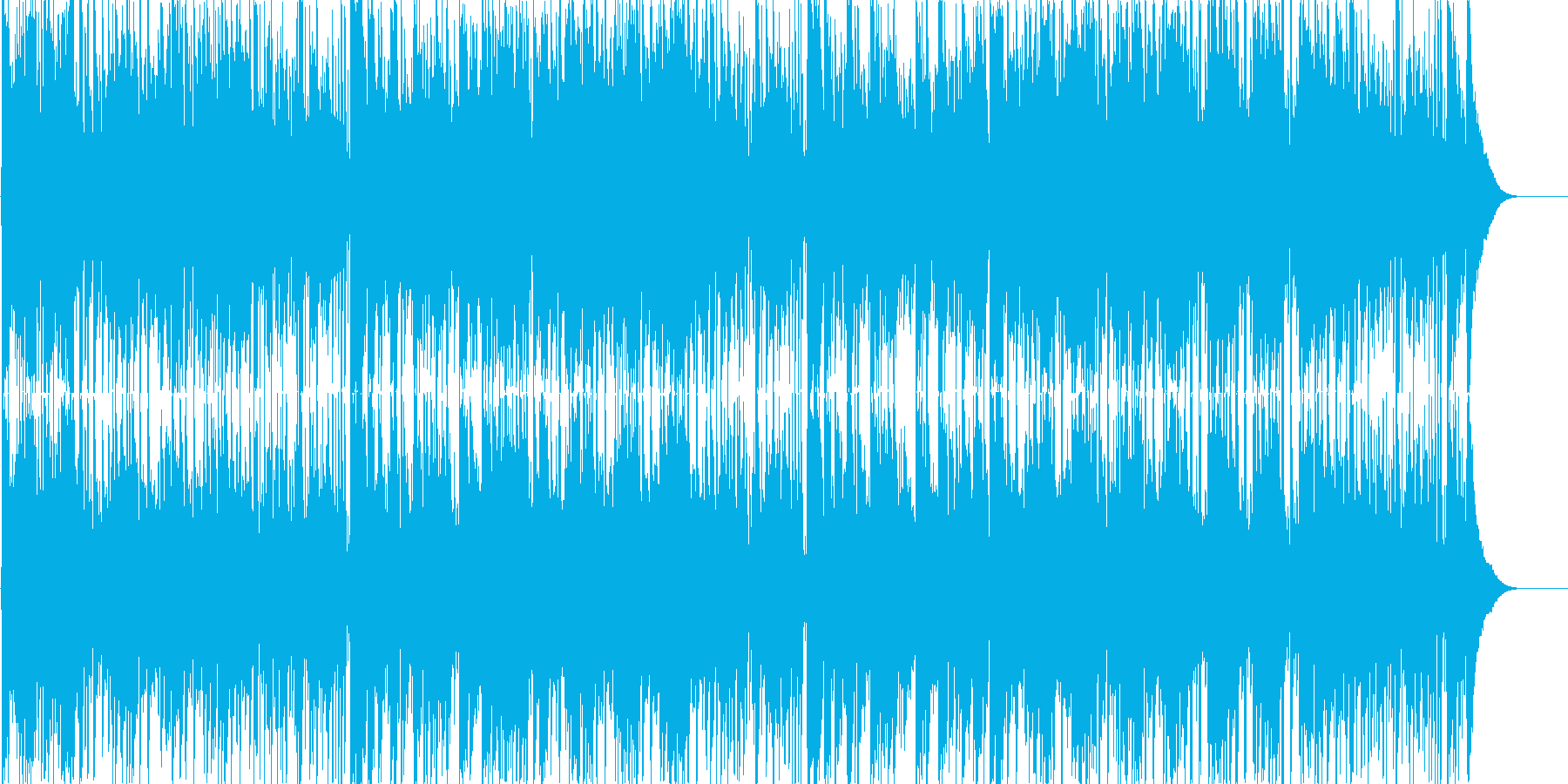 番組オープニングテーマ曲にぴったりな曲の再生済みの波形