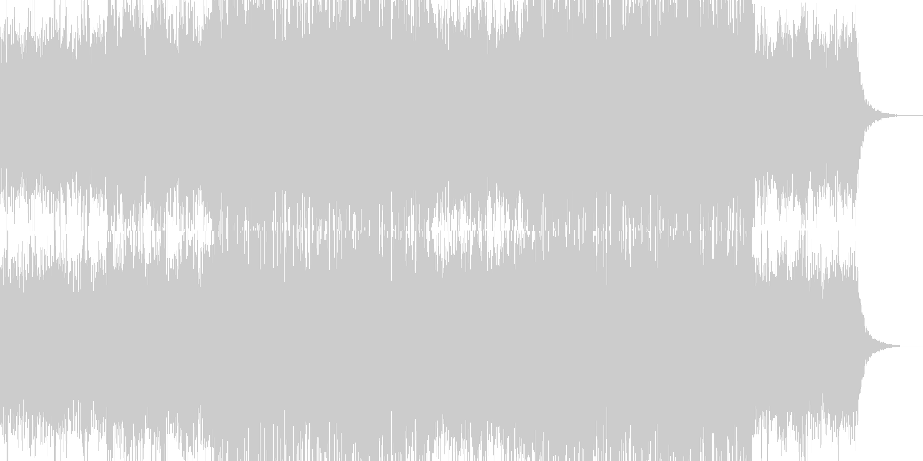 希望を感じるエンディングをイメージした曲の未再生の波形