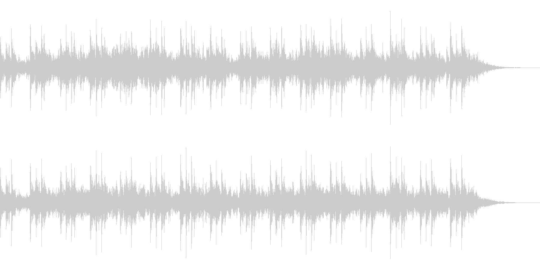 エスニックムードの笛による神秘的な音風景の未再生の波形