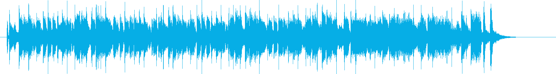 ゆったりとしたテンションの上がる音楽の再生済みの波形