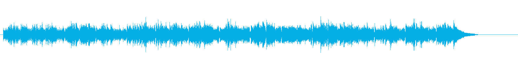 清涼感を備えたアコースティック風の曲の再生済みの波形