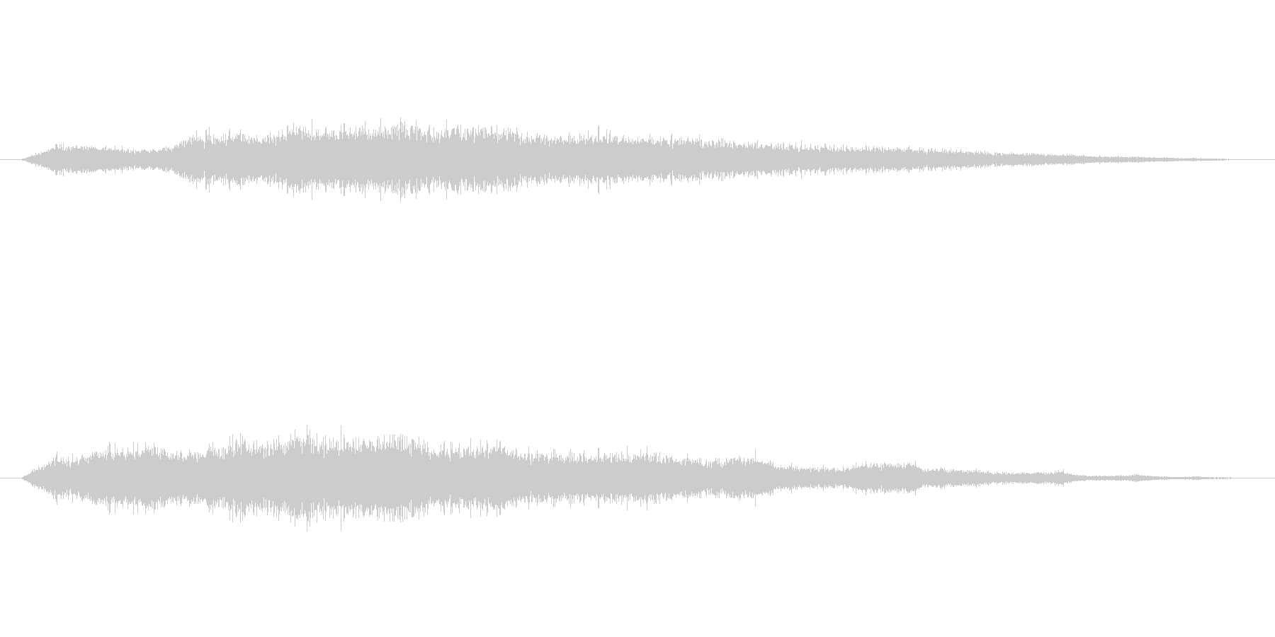 風の音の未再生の波形