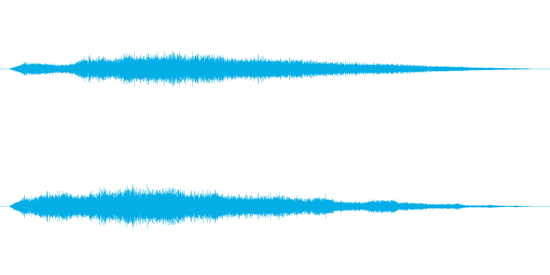 風の音の再生済みの波形