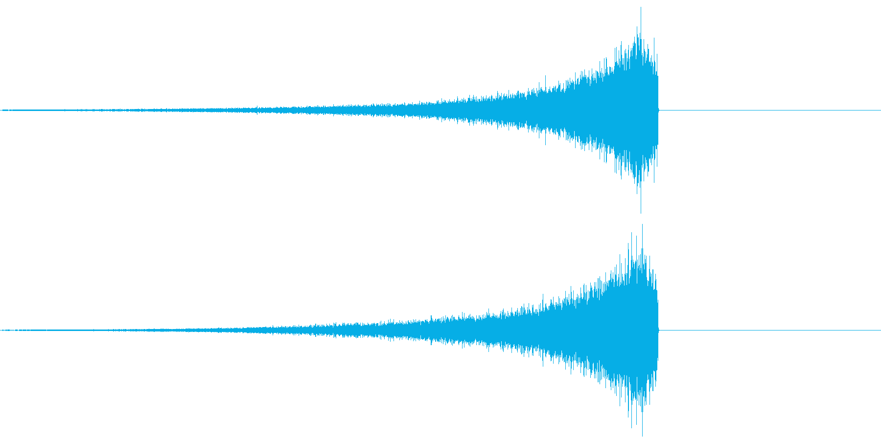 シンバルリバース音の再生済みの波形