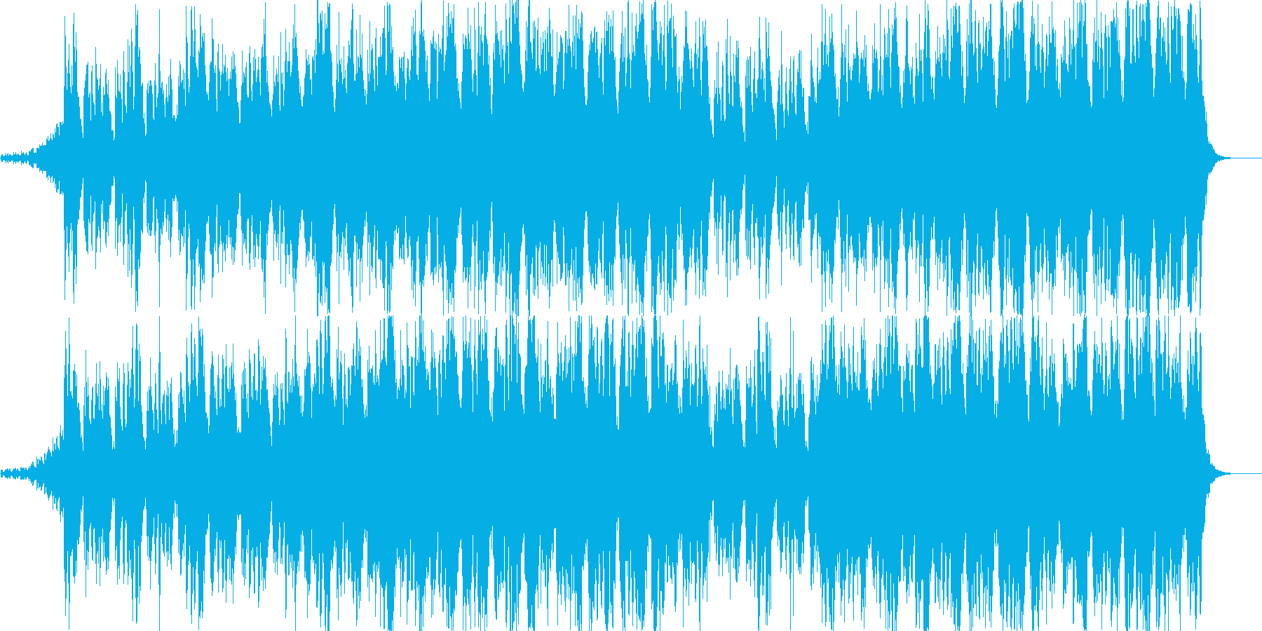 ポジティブなオーケストラ曲の再生済みの波形