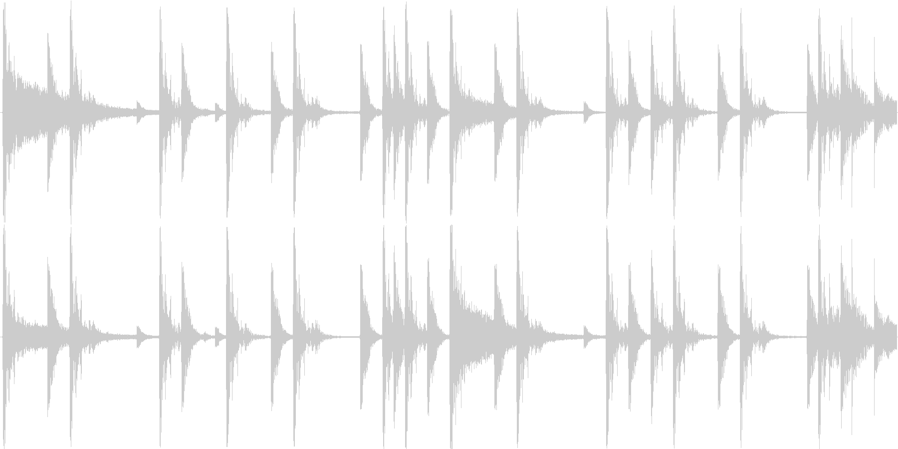 ロックのドラムをイメージした楽曲です。の未再生の波形