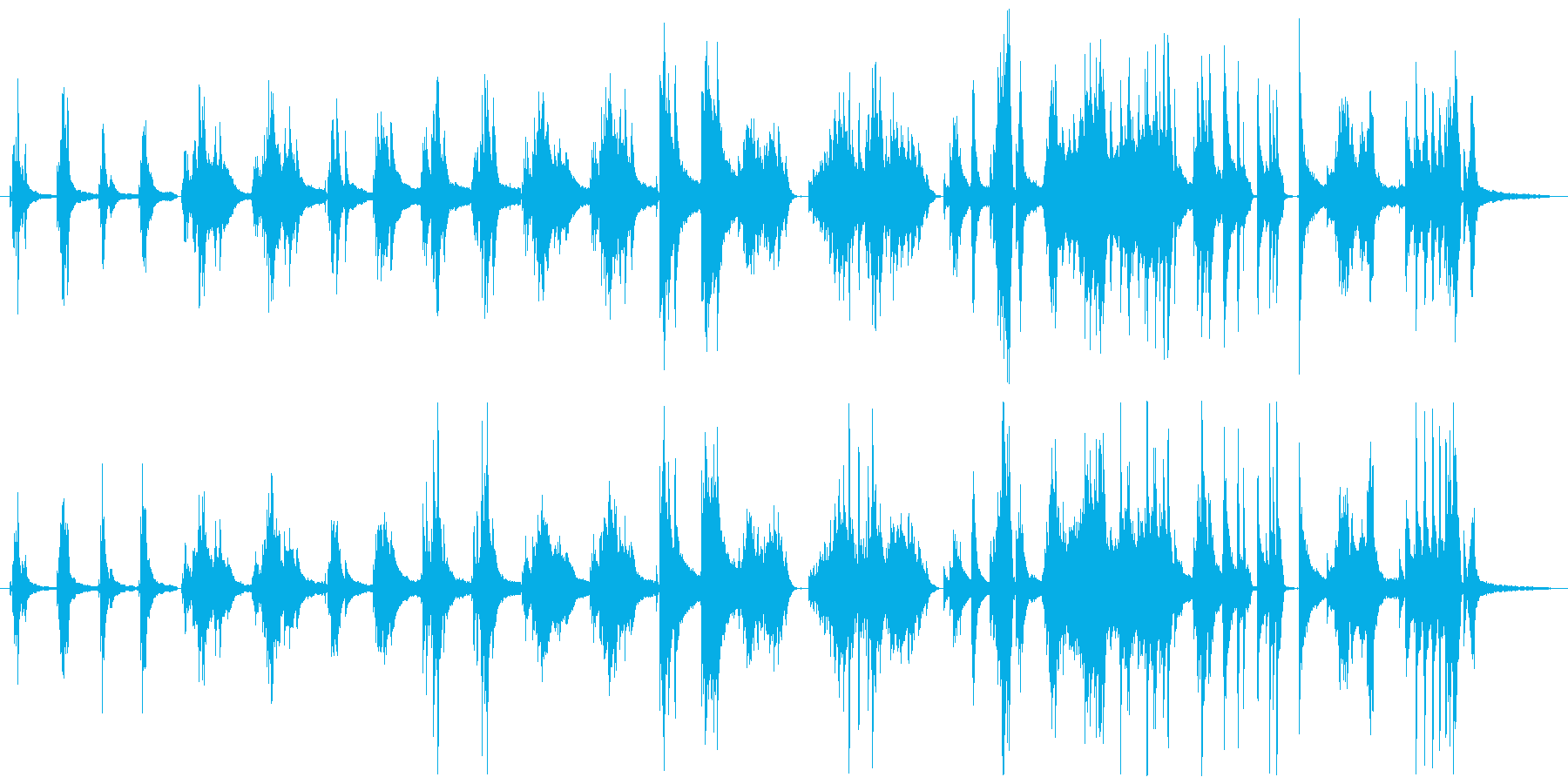 清涼感のある神秘的なピアノ曲の再生済みの波形