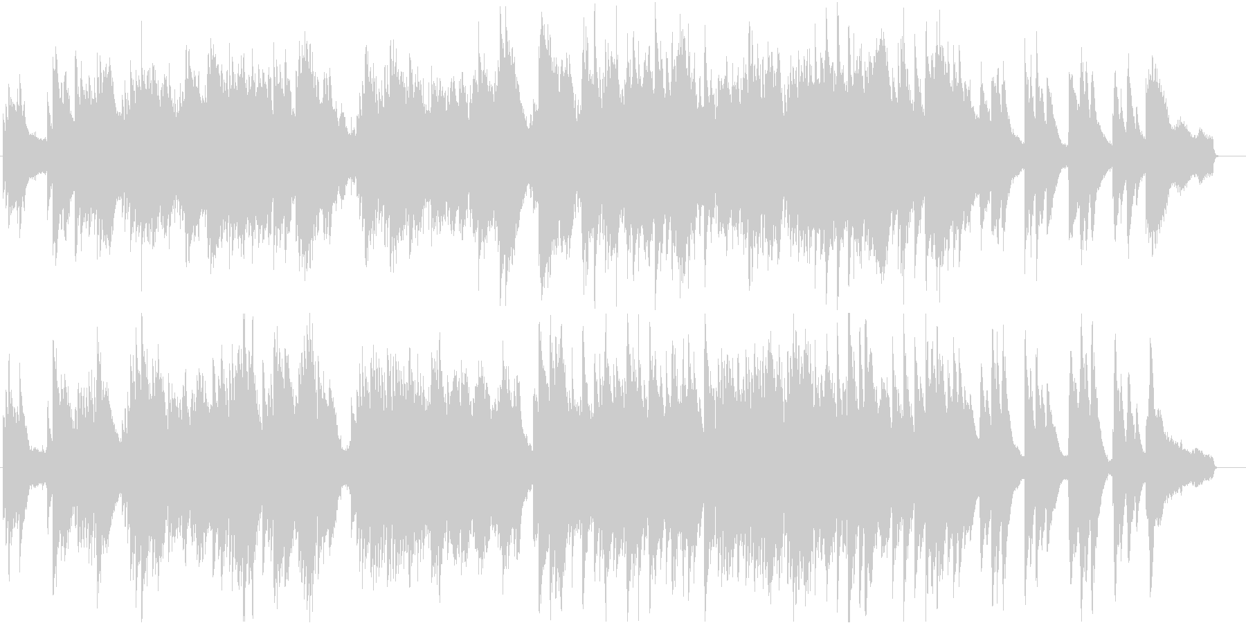 冬の雰囲気のする切ないピアノ曲の未再生の波形