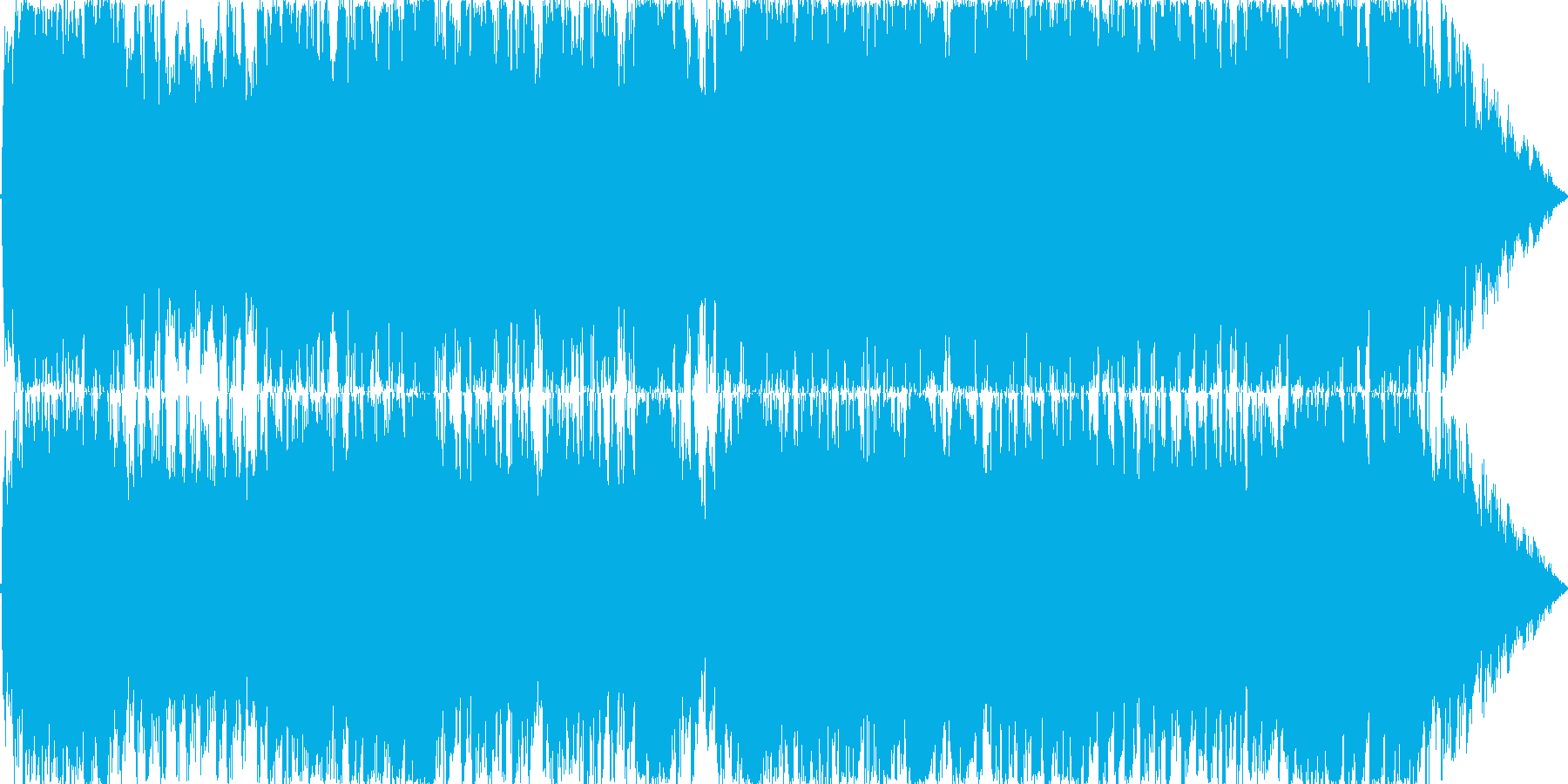 躍動感のある戦国系PRG風オーケストラ曲の再生済みの波形