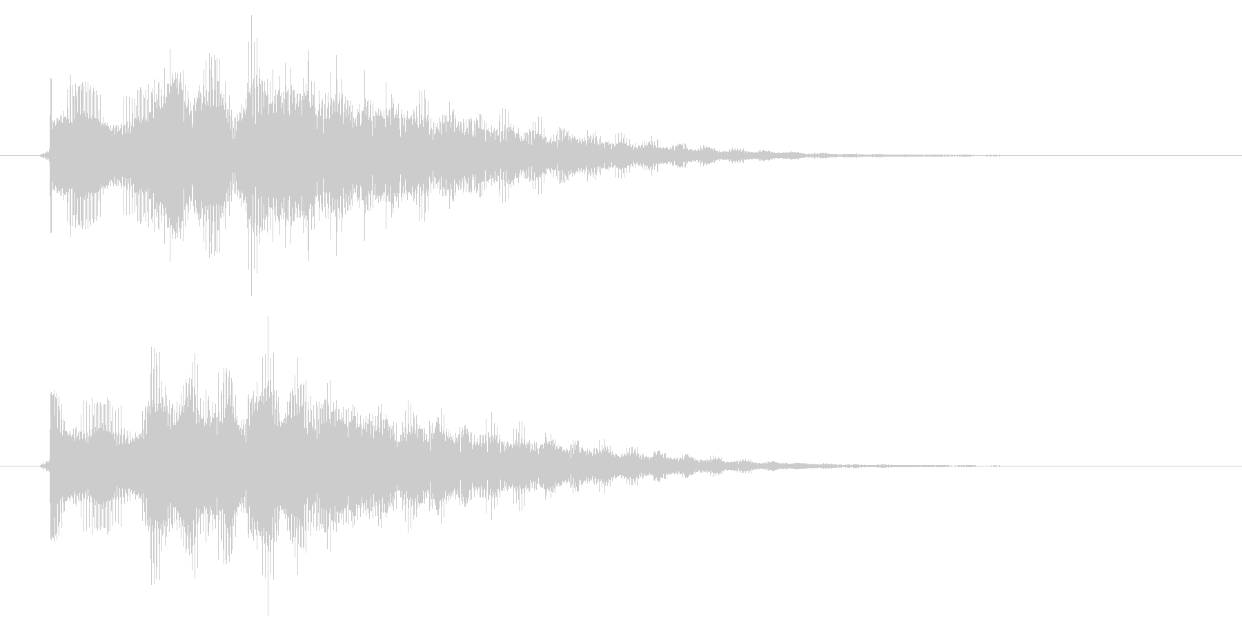 ボタン音の未再生の波形