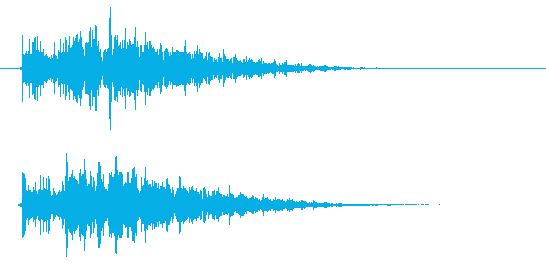 ボタン音の再生済みの波形