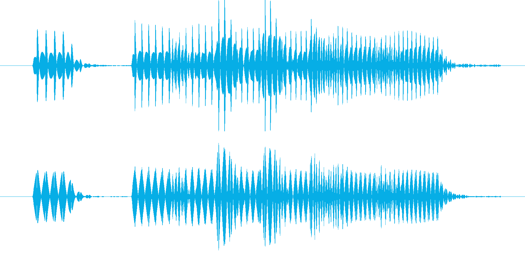 パラララッ。 アップ音。の再生済みの波形