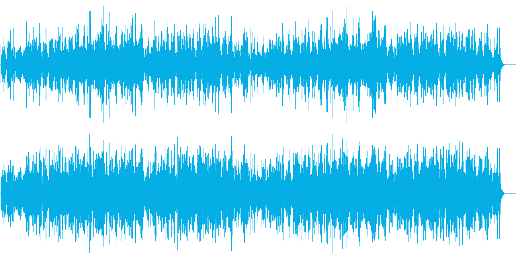 ウェディングに適した陽ざしの似合う楽曲の再生済みの波形