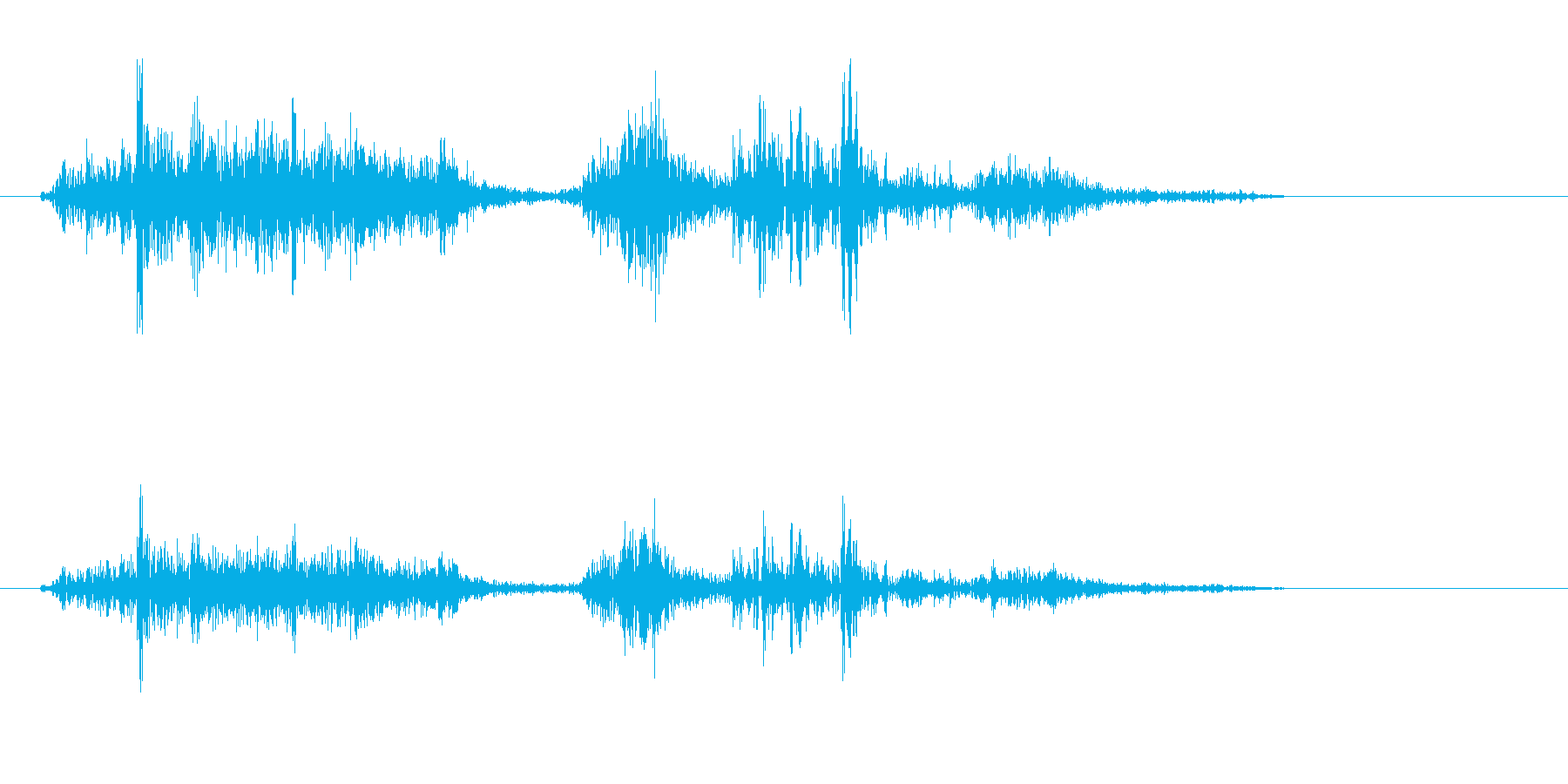シュパラ(本をめくる音)の再生済みの波形