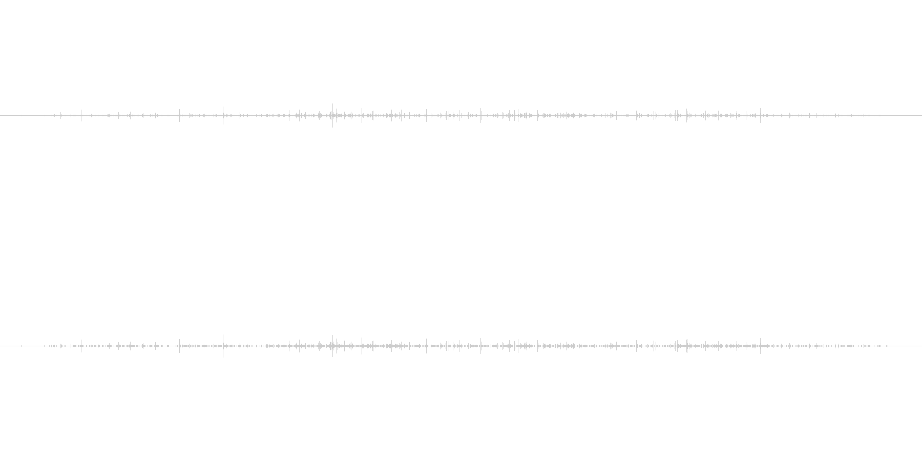 タバコを吸った時に火種が燃える音の未再生の波形