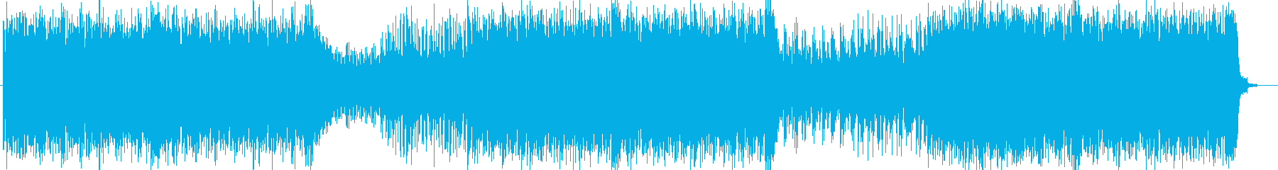 疾走感あるギターの効いたエレクトロな曲の再生済みの波形