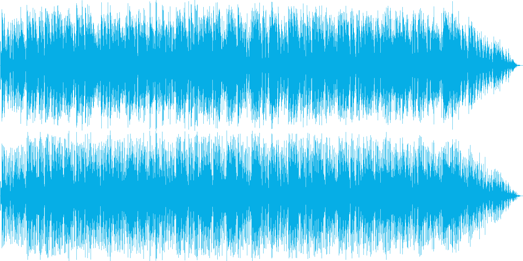 明るいテンポのあるギター音の再生済みの波形