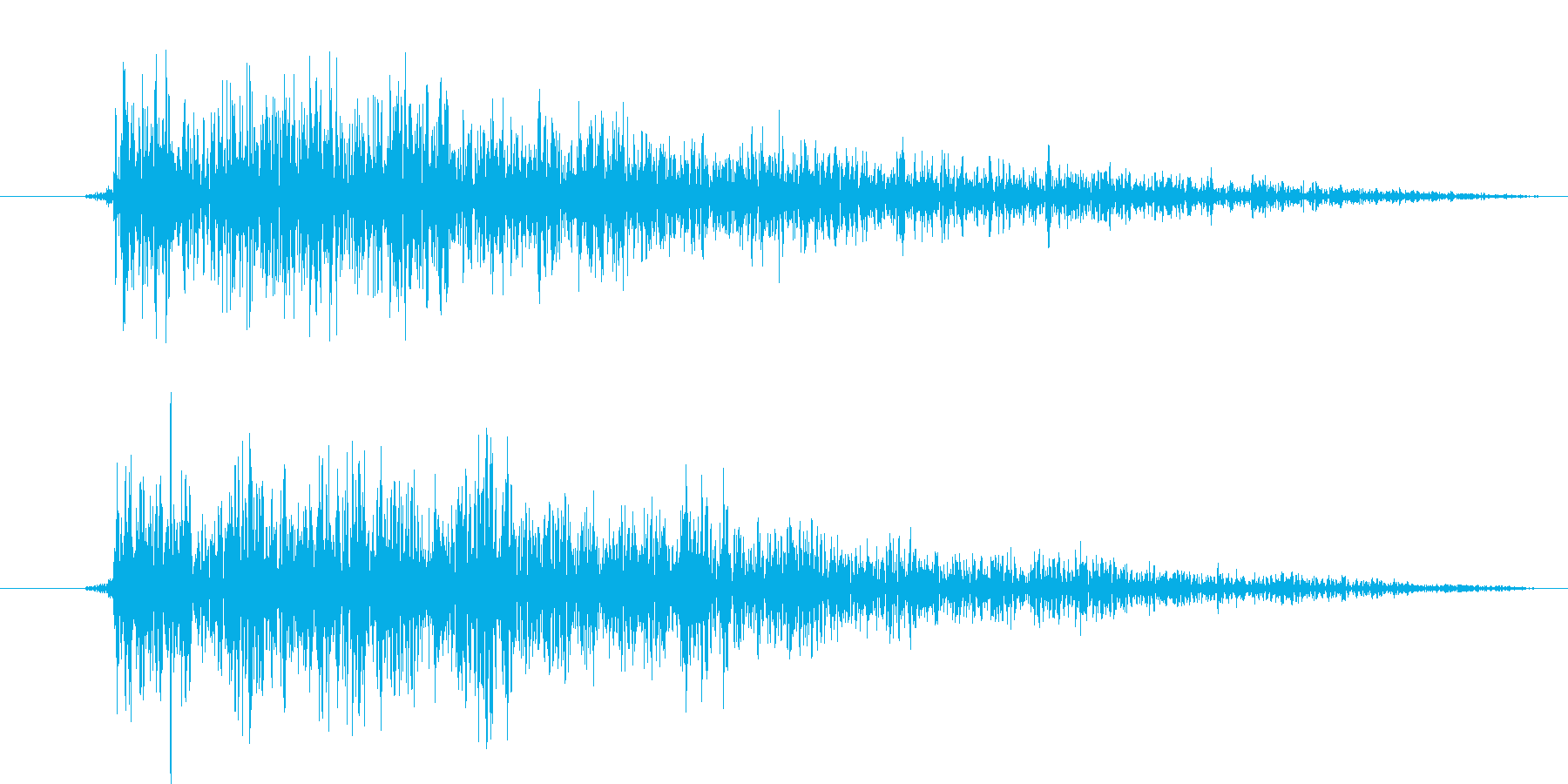ショッキングなシーンにマッチする効果音…の再生済みの波形