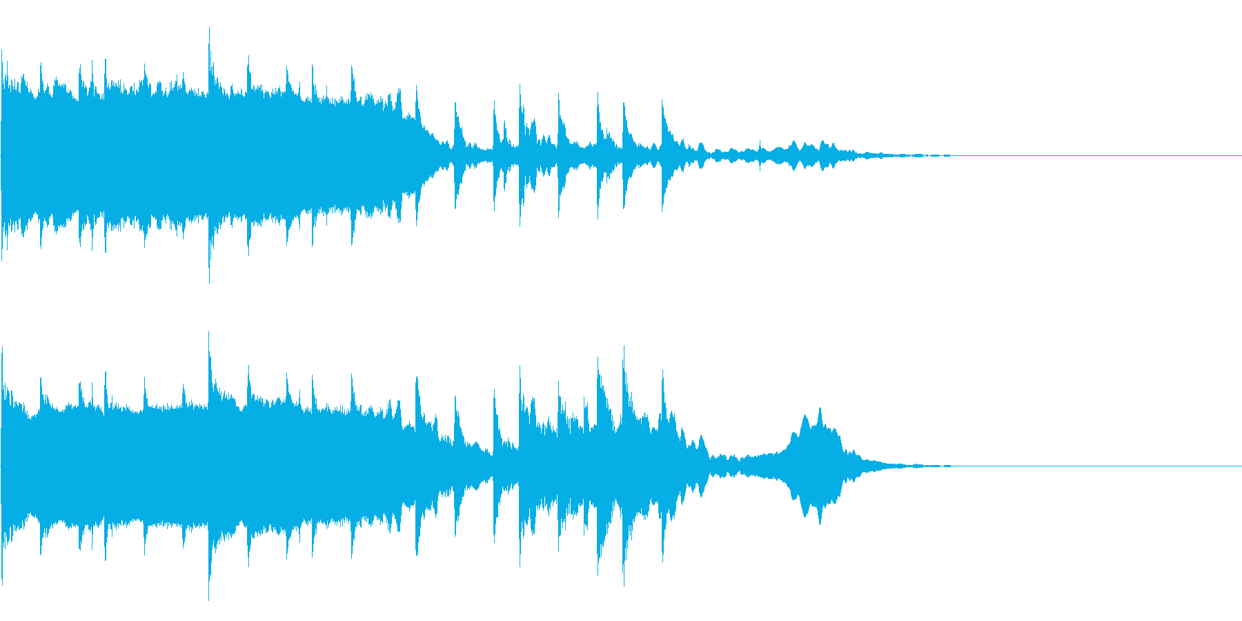 悲しく寂しい雰囲気の電子音楽の再生済みの波形