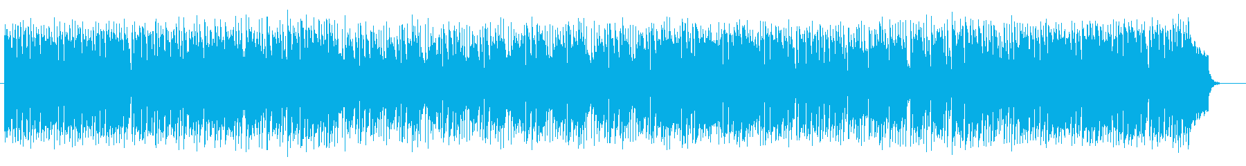 音階を回るように上がっていくシンセ曲の再生済みの波形