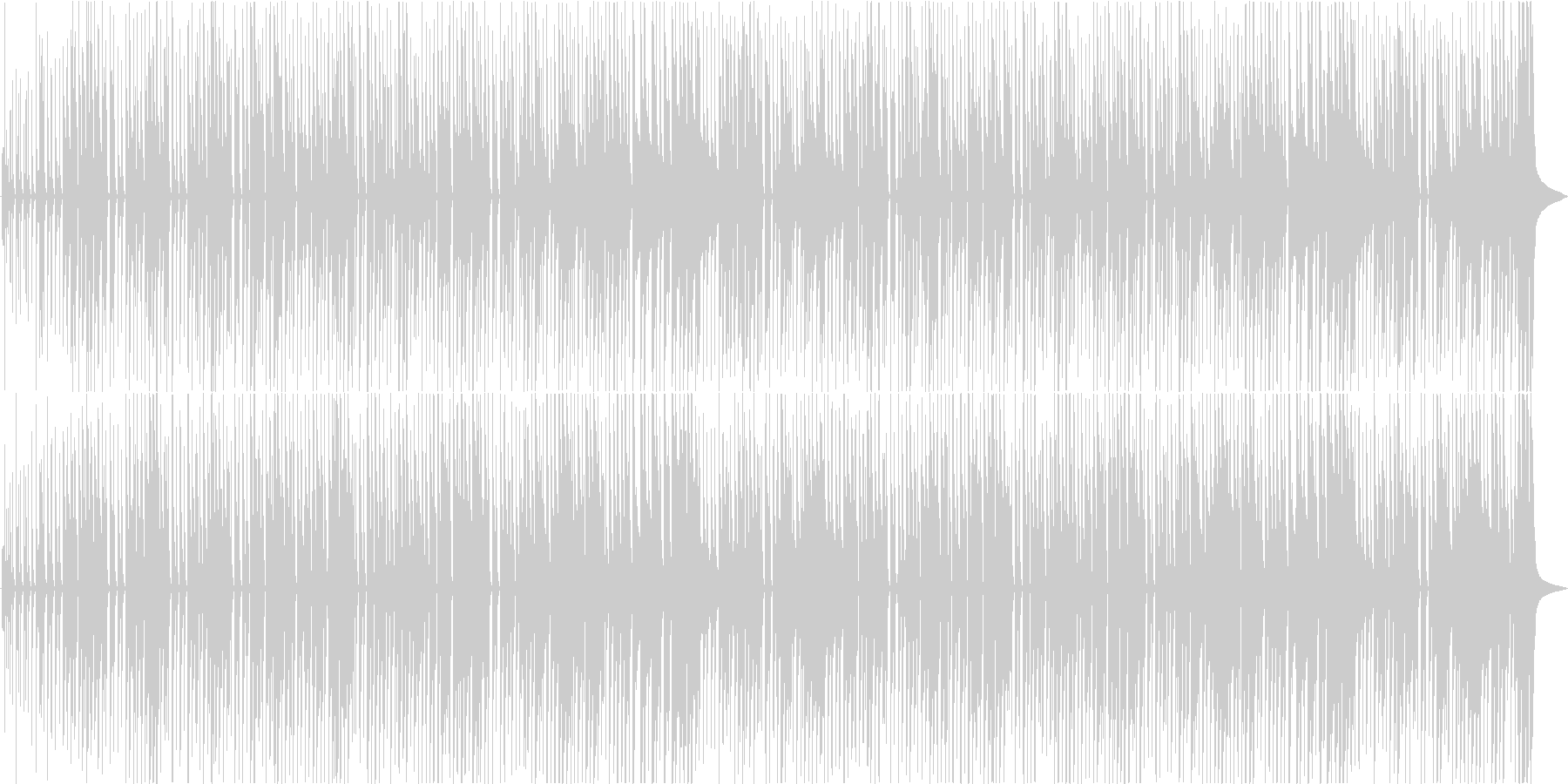 明るく軽いオープニング曲の未再生の波形