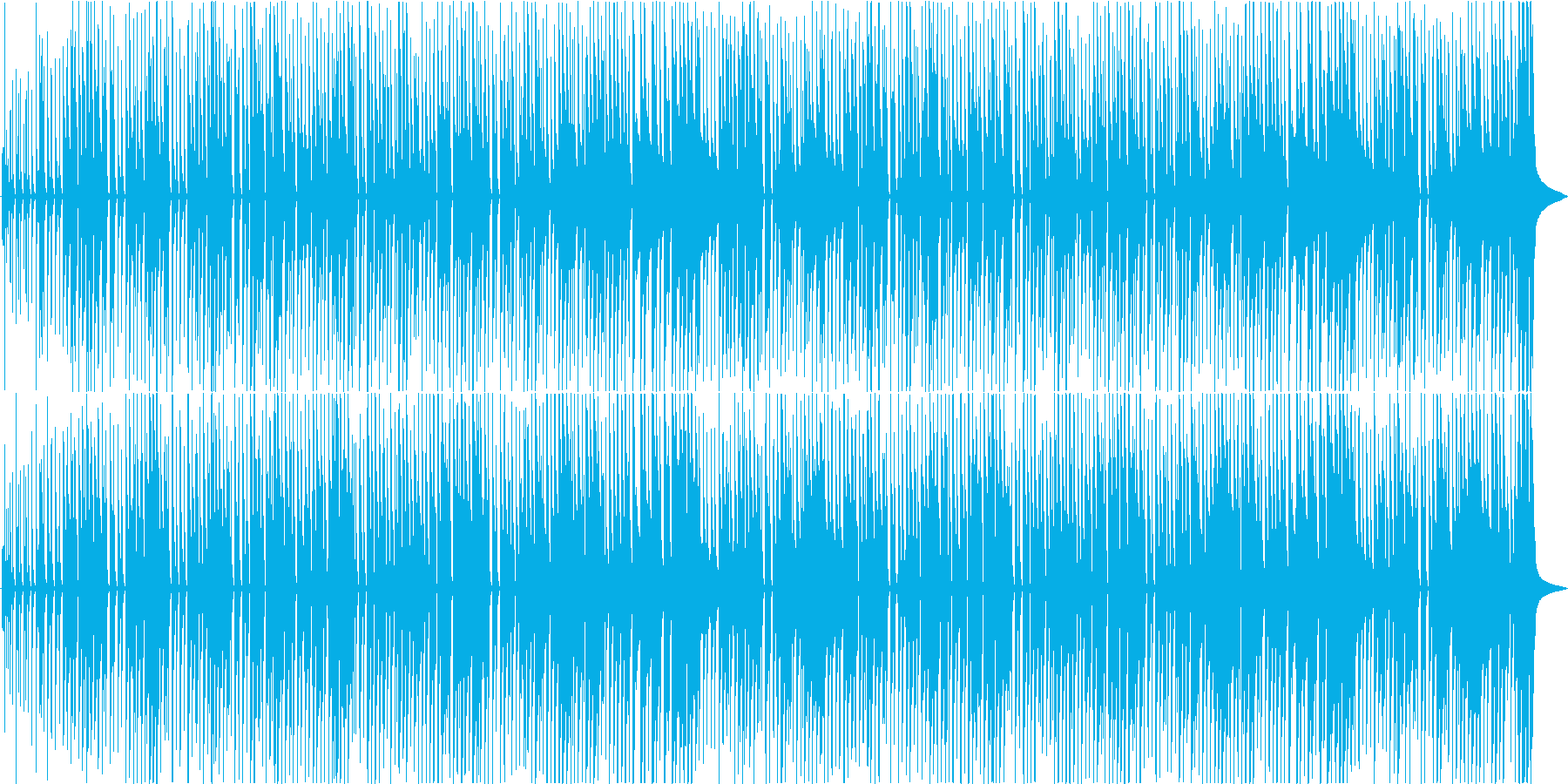 明るく軽いオープニング曲の再生済みの波形