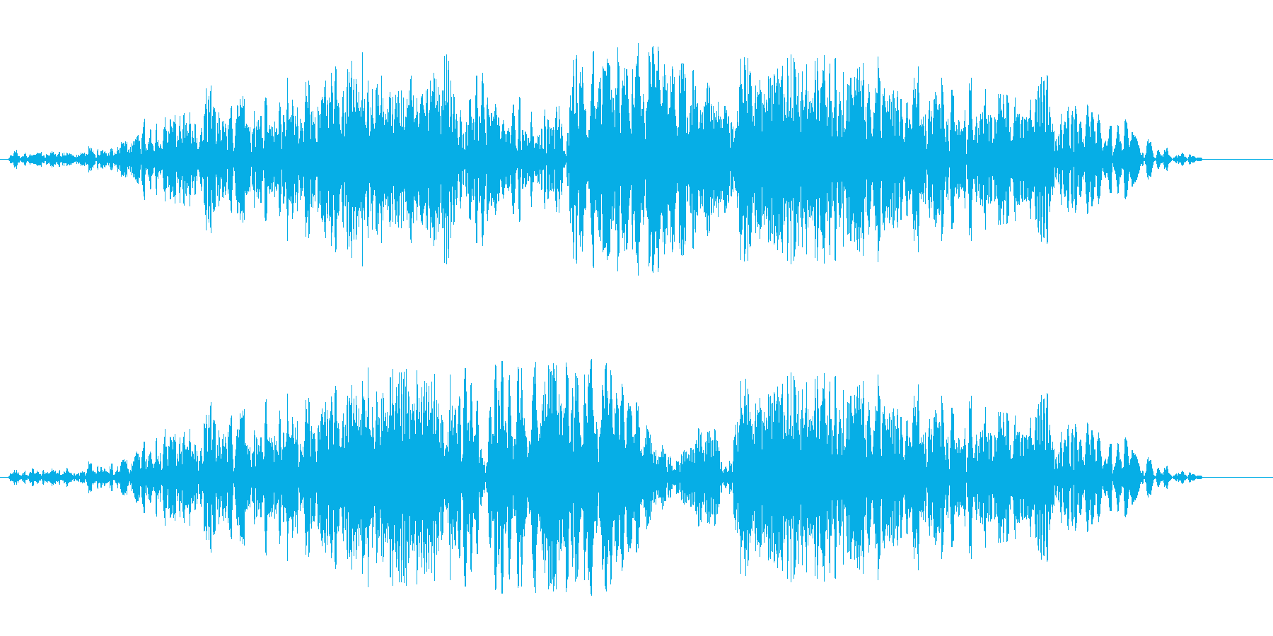 シュイッビシューン(風の音)の再生済みの波形