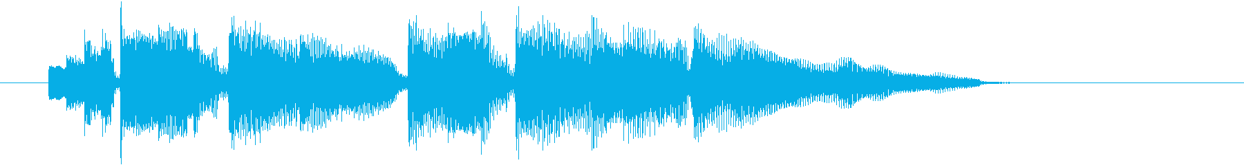 優しい音色のアコギとエレピのジングル曲の再生済みの波形