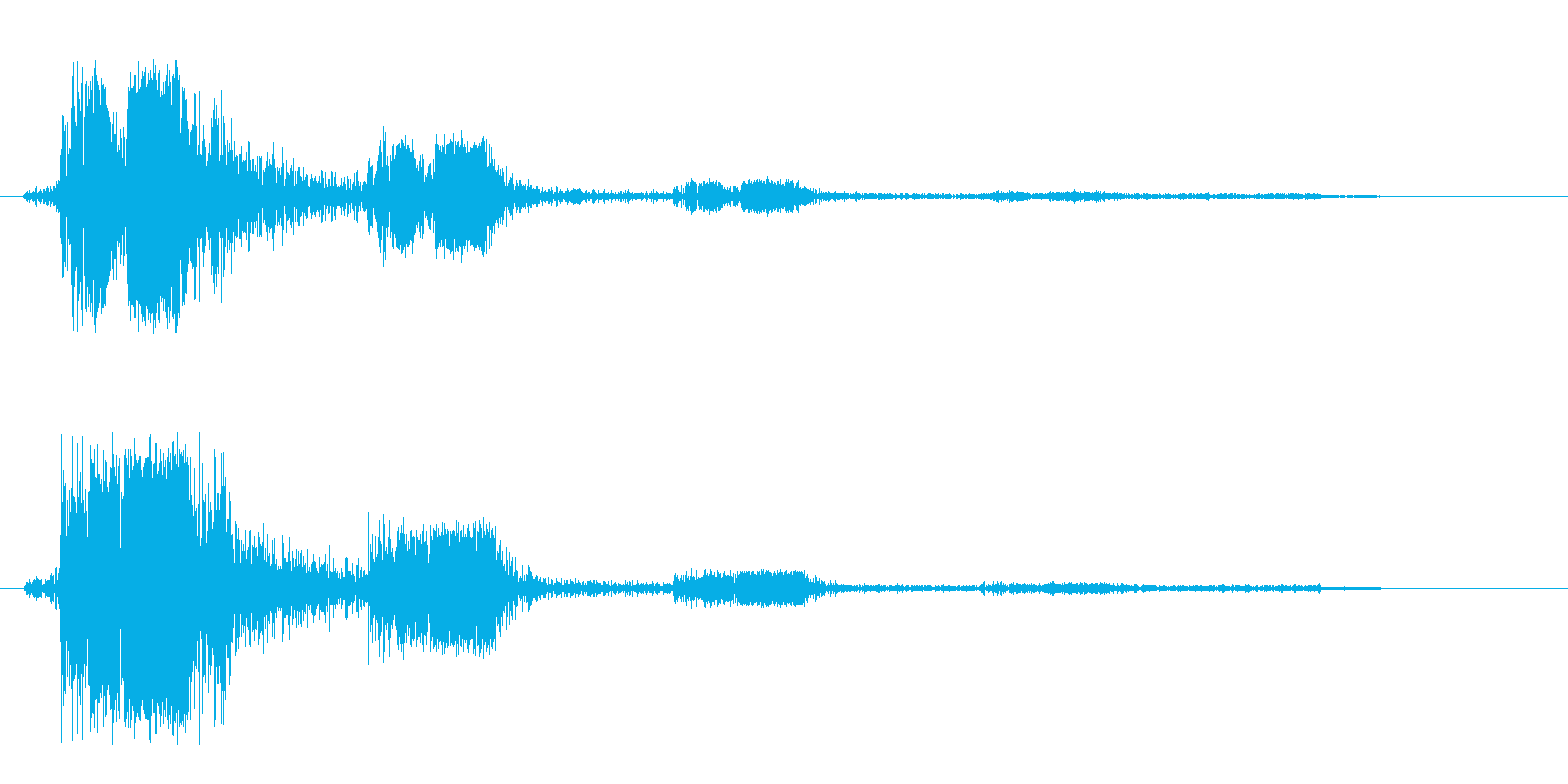 ビュンッ→消える(スピード感ある高音)の再生済みの波形