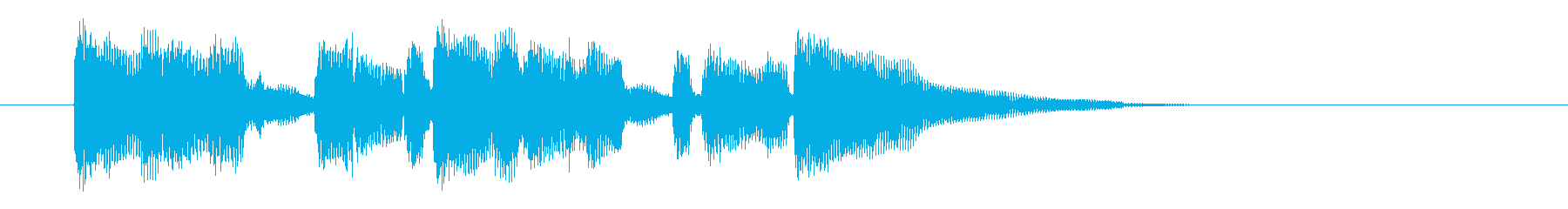 ブルージーでゆったりな雰囲気のジングル曲の再生済みの波形