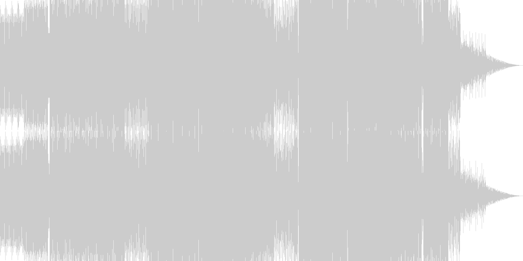 バレアリックなテックハウスBGMの未再生の波形