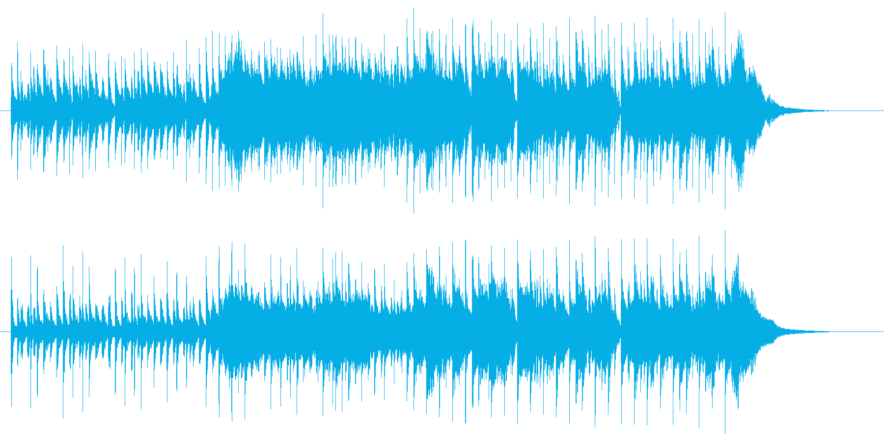 鈴の音が清潔感のあるポップスの再生済みの波形