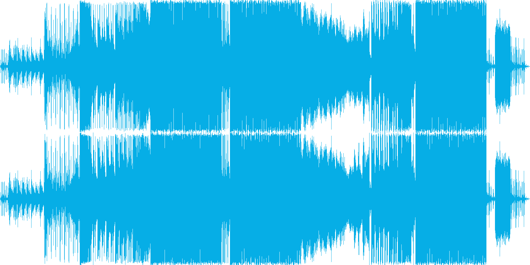 EDMなパッヘルベルのカノンの再生済みの波形