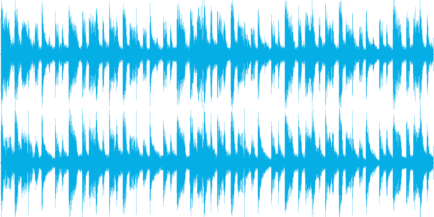 ドラムを強調した楽曲です。の再生済みの波形