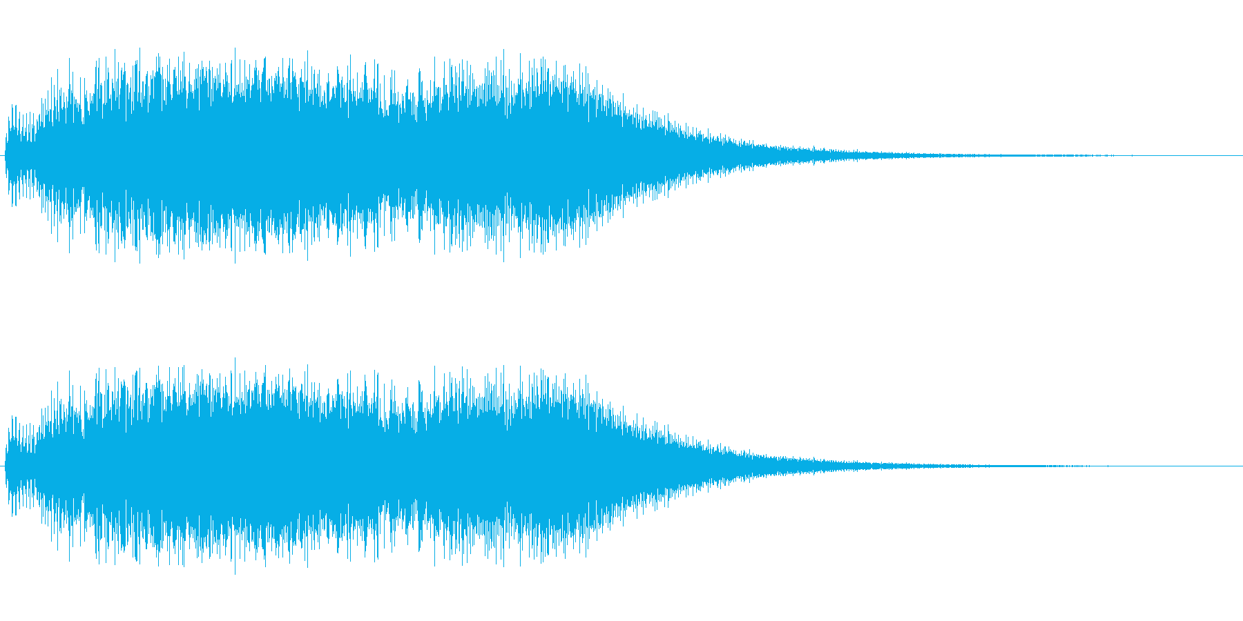 キラキラ系余韻ありアップの再生済みの波形