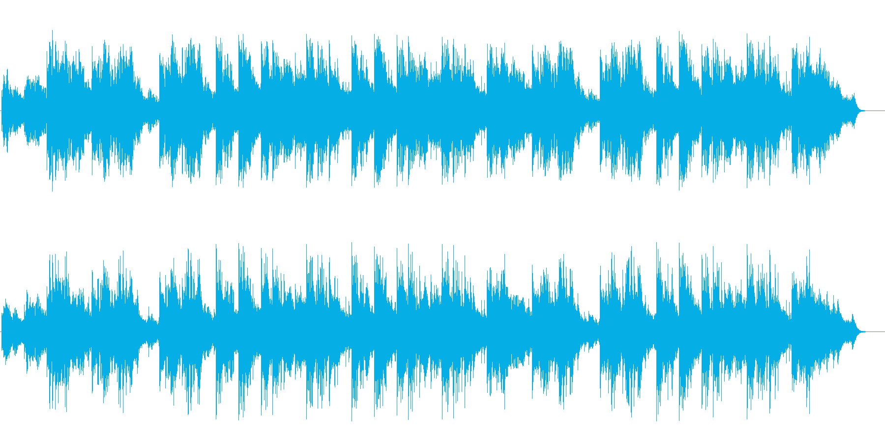 吸い込まれそうになる神秘的な環境音楽の再生済みの波形