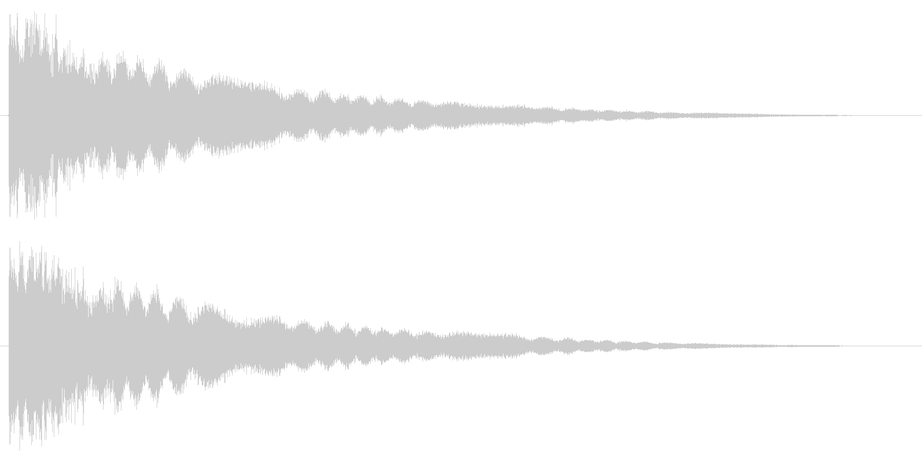 キラッと何かを獲得した音の未再生の波形