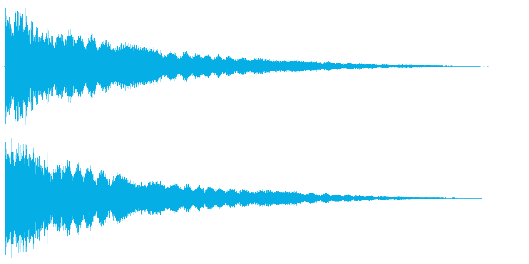 キラッと何かを獲得した音の再生済みの波形