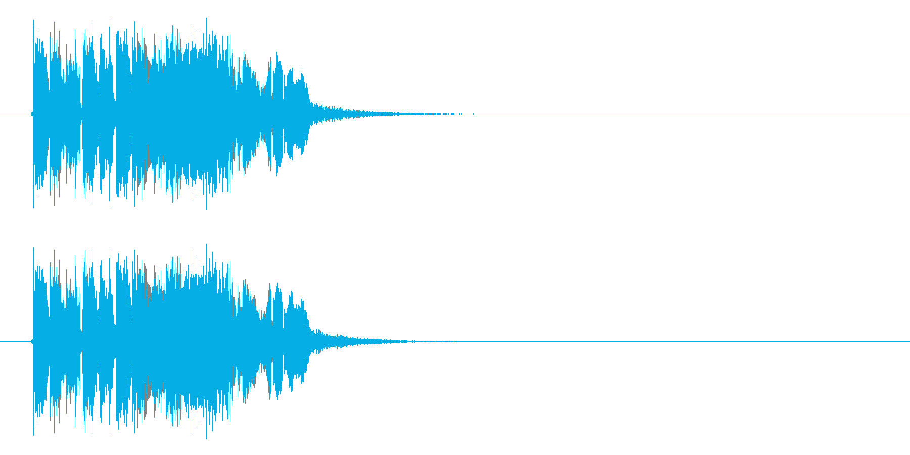 ニュース番組が今から始まるようなシンセ曲の再生済みの波形
