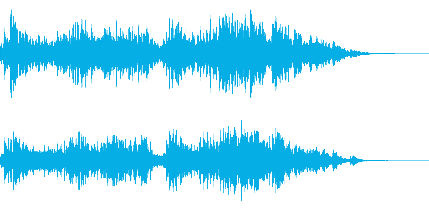 怪しい雰囲気のオルゴール曲の再生済みの波形