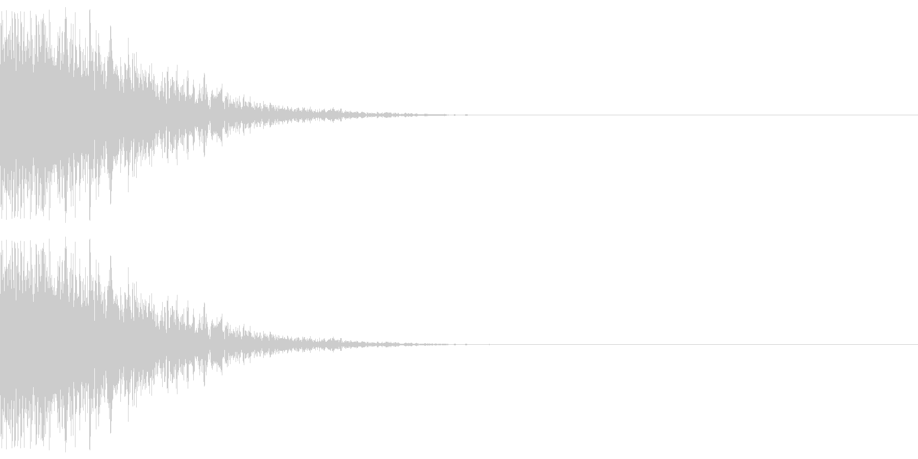 ドーン(爆発する音)の未再生の波形
