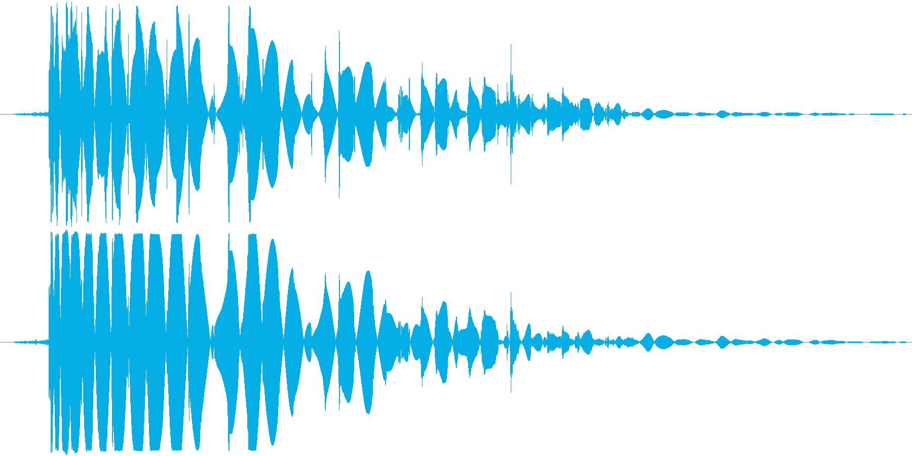 ドゴッ!という打撃音ですの再生済みの波形