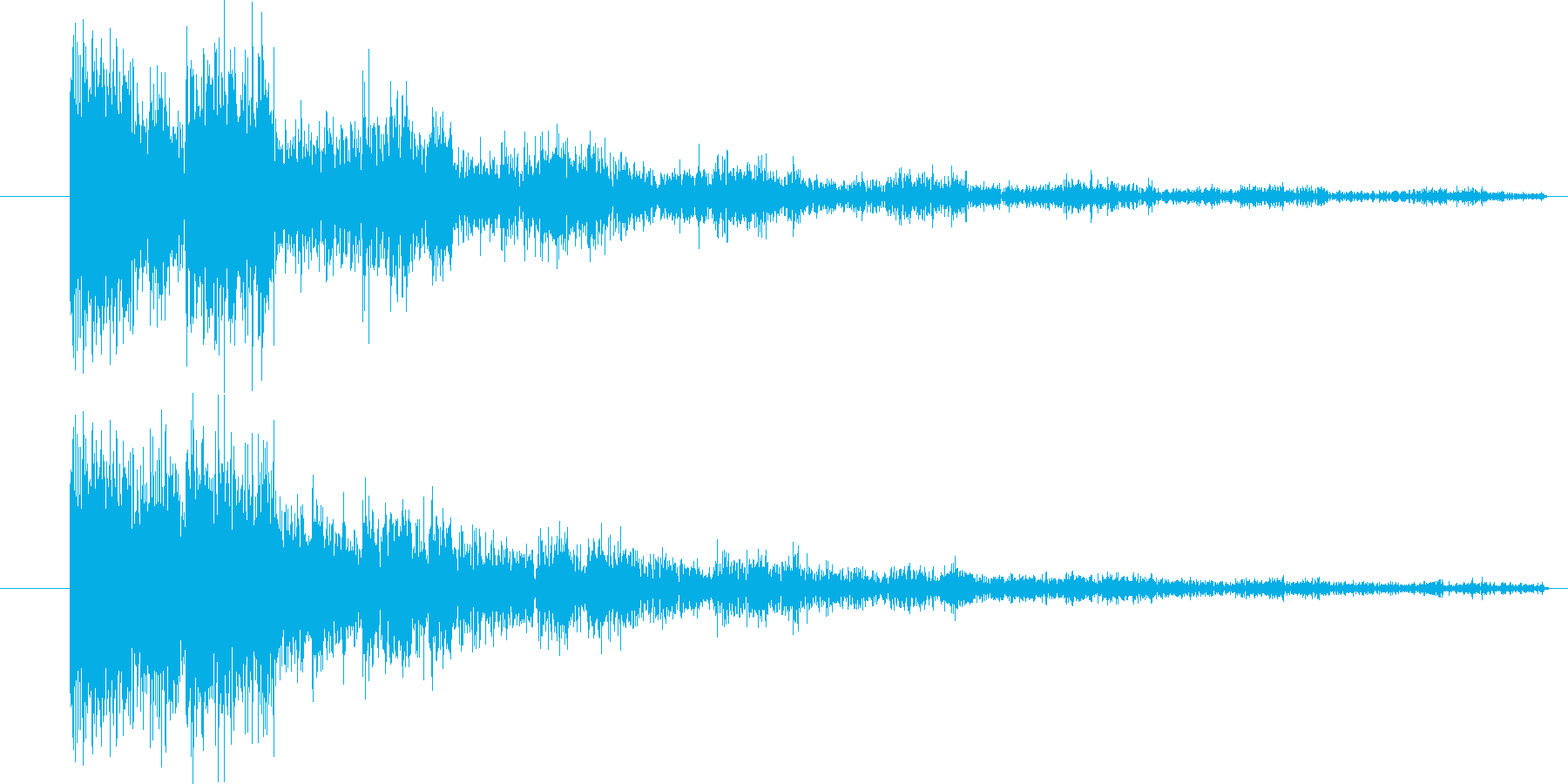 ドカーン(ボスを倒した効果音)の再生済みの波形