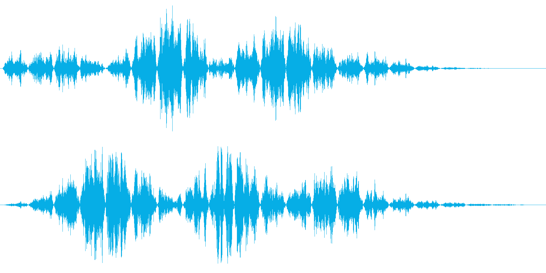 シュワシュワ〜(風切り音、通過音)の再生済みの波形