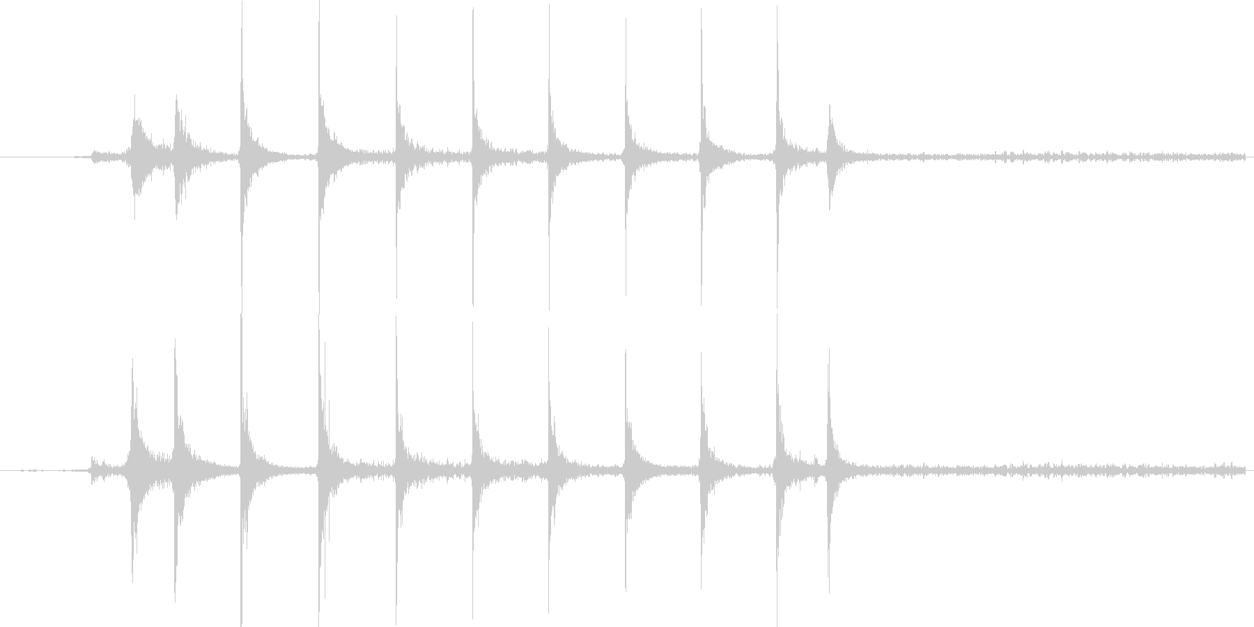ガスコンロの着火音(音量大)の未再生の波形