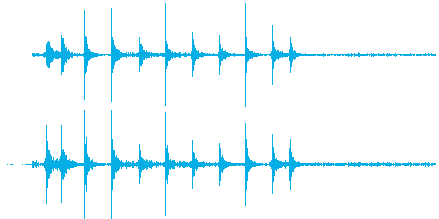 ガスコンロの着火音(音量大)の再生済みの波形