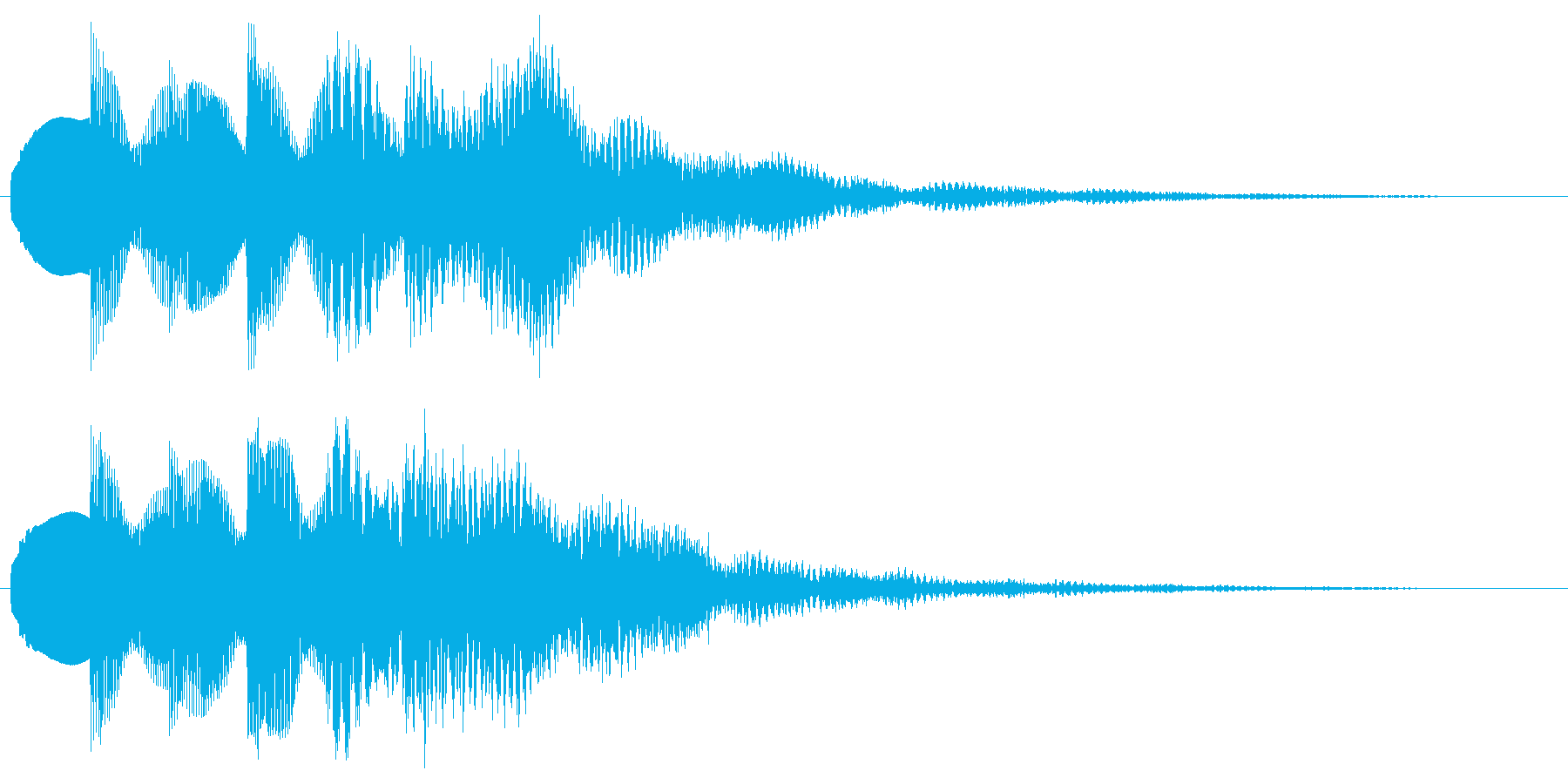 綺麗な音 透明感のあるサウンドロゴの再生済みの波形