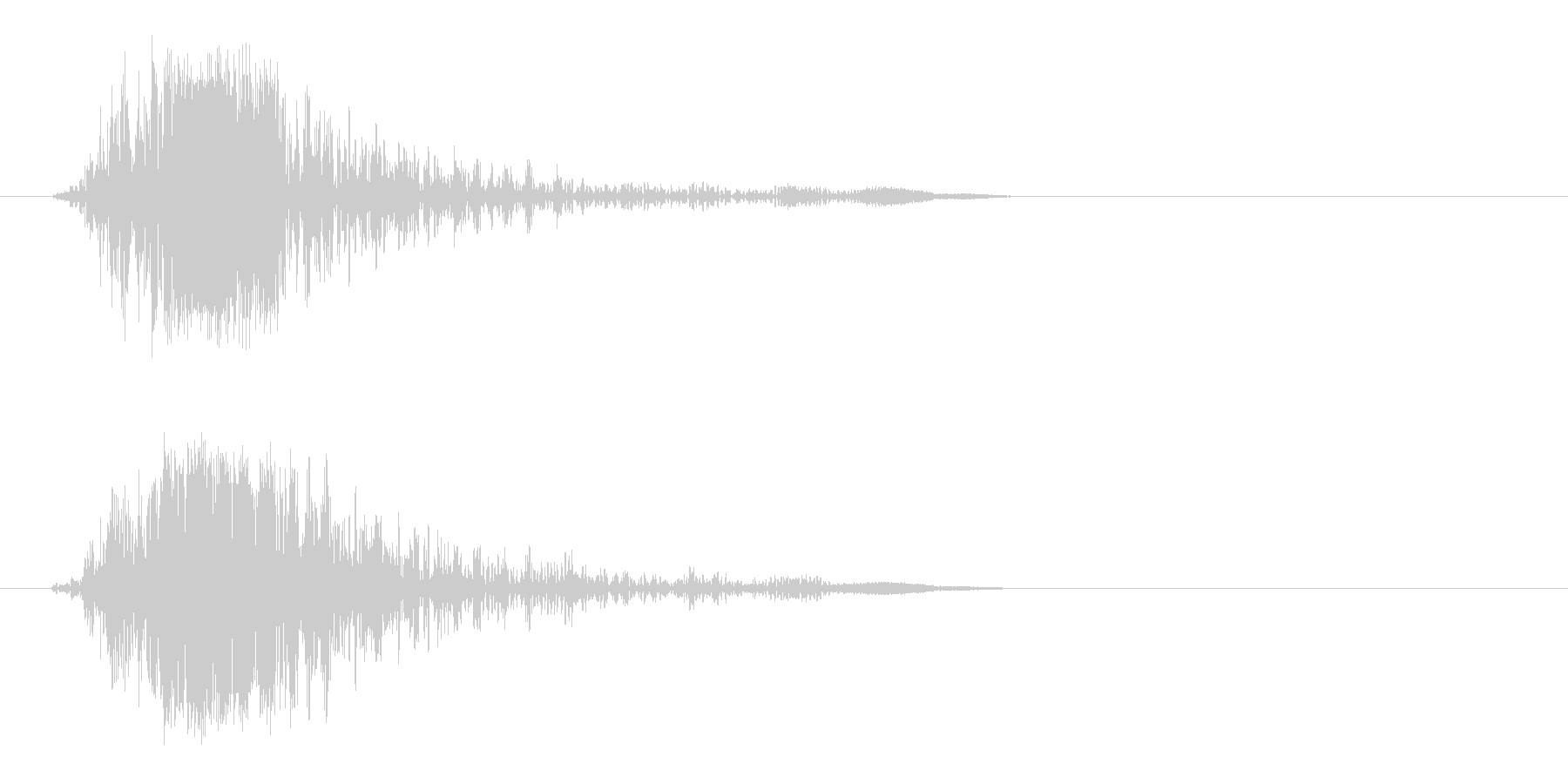 カッ(POPでアメリカンな音)の未再生の波形