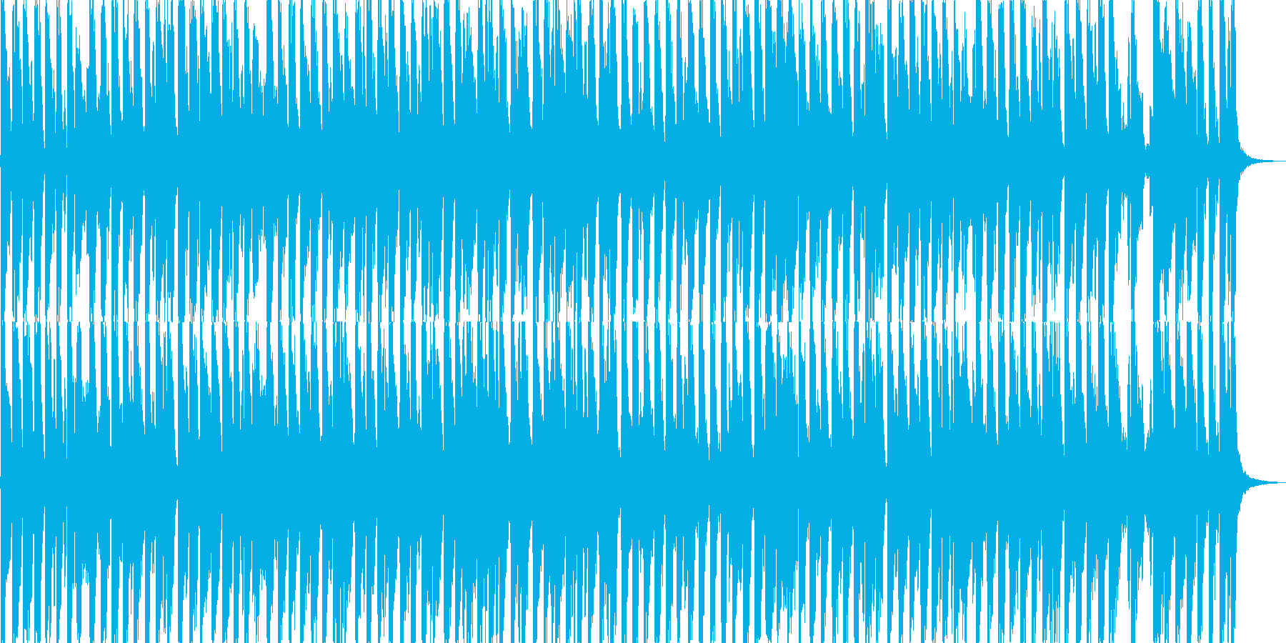 子供向けのわんぱくなマーチBGMの再生済みの波形
